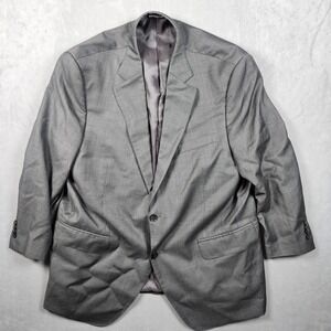 Peter Millar Blazer Mens 46R Gray Wool Two Button Formal Vented Suit Jacket